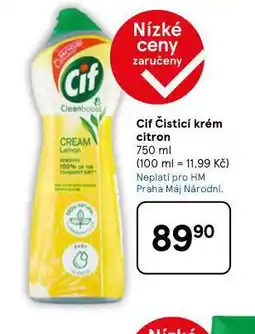 Tesco Cif čistící krém citron nabídka