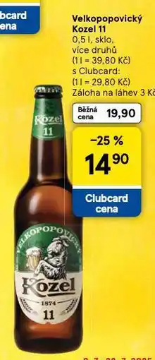 Tesco Pivo velkopopovický kozel 11 nabídka