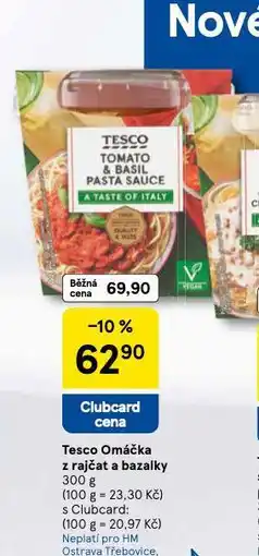 Tesco Tesco omáčka z rajčat a bazalky nabídka