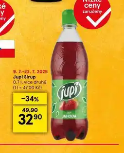 Tesco Jupí sirup nabídka