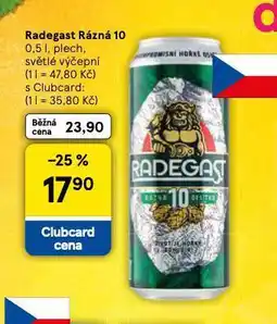 Tesco Pivo radegast rázná 10 nabídka