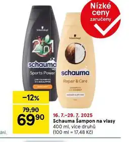 Tesco Schauma šampon nabídka