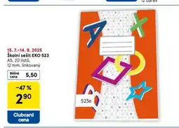 Tesco Školní sešit eko 523 nabídka