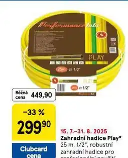 Tesco Zahradní hadice play nabídka