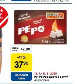 Tesco Pe-po podpalovač pevný nabídka