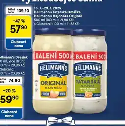 Tesco Hellmann´s tatarská omáčka, majonéza nabídka