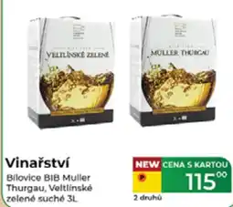 Tamda Foods Vinařství Bílovice BIB Muller Thurgau, Veltlínské zelené suché nabídka