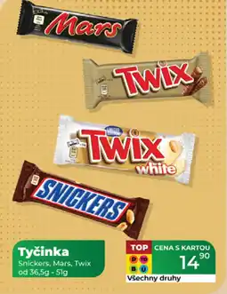 Tamda Foods Tyčinka Snickers, Mars, Twix nabídka