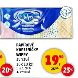 Penny Market PAPÍROVÉ KAPESNÍČKY WIPPY nabídka