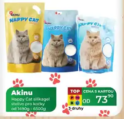 Tamda Foods Akinu Happy Cat silikagel stelivo pro kočky nabídka