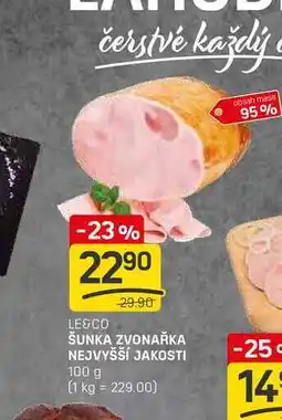 Flop ŠUNKA ZVONAŘKA NEJVYŠŠÍ JAKOSTI 100 g nabídka