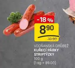 Flop KUŘECÍ PÁRKY STRIPTÝZKY 100 g nabídka