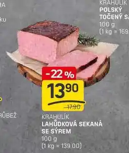 Flop LAHŮDKOVÁ SEKANÁ SE SÝREM 100 g nabídka