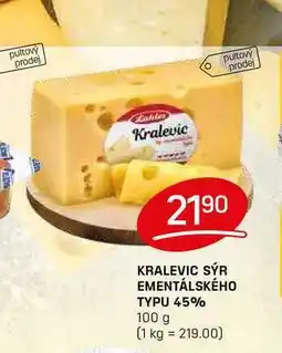 Flop KRALEVIC SÝR EMENTÁLSKÉHO TYPU 45% 100 g nabídka