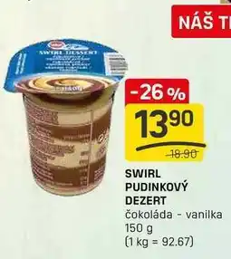 Flop SWIRL PUDINKOVÝ DEZERT čokoláda vanilka 150 g nabídka