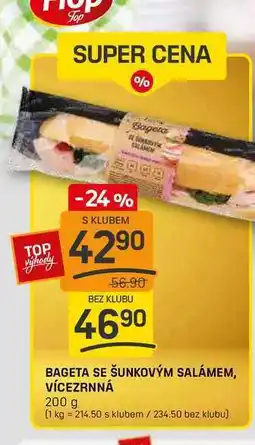 Flop BAGETA SE ŠUNKOVÝM SALÁMEM, VÍCEZRNNÁ 200 g nabídka