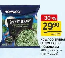 Flop NOWACO ŠPENÁT SE SMETANOU A ČESNEKEM 400 g nabídka