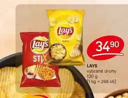 Flop LAYS vybrané druhy 130 g nabídka
