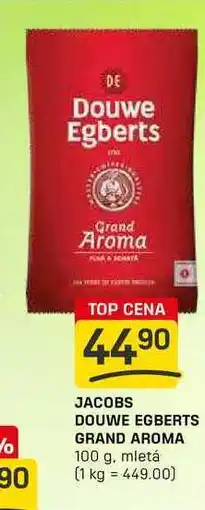 Flop JACOBS DOUWE EGBERTS GRAND AROMA 100 g, mletá nabídka