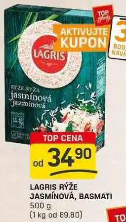 Flop LAGRIS RÝŽE JASMÍNOVÁ, BASMATI 500 g nabídka