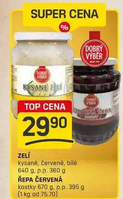 Flop ZELÍ kysané, červené, bílé 640 g, p.p. 360 g nabídka