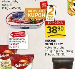 Flop NEKTON SLEDÍ FILETY vybrané druhy 170 g. p.p. 85- 102 g nabídka