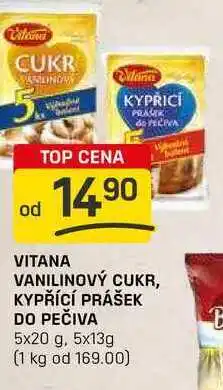 Flop VITANA VANILINOVÝ CUKR, KYPŘÍCÍ PRÁŠEK DO PEČIVA 5x20 g, 5x13g nabídka