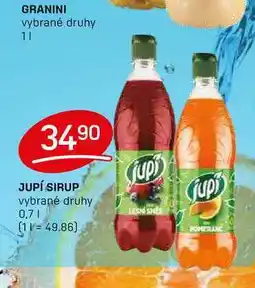 Flop JUPÍ SIRUP vybrané druhy 0,7l nabídka