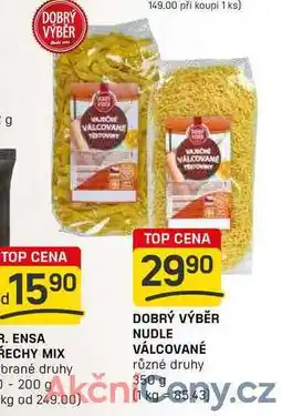 Flop DOBRÝ VÝBĚR NUDLE VÁLCOVANÉ různé druhy 350g nabídka