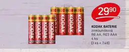 Flop KODAK BATERIE zinkouhlíková R6 AA, R03 AAA 4 ks nabídka