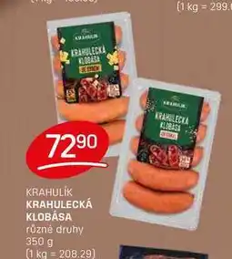 Flop KRAHULECKÁ KLOBÁSA různé druhy 350 g nabídka