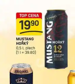 Flop MUSTANG HOŘKÝ 0,5l, plech nabídka