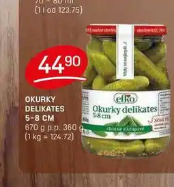 Flop OKURKY DELIKATES 5-8 CM 670 g p.p. 360 g nabídka