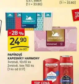 Flop PAPÍROVÉ KAPESNÍKY HARMONY 3vrstvé, 10x10 ks nabídka