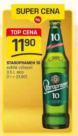 Flop STAROPRAMEN 10 světlé výčepní 0,5l nabídka