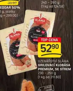 Flop GRILOVACÍ KLOBÁSA PREMIUM, SE SÝREM 230-250 g nabídka