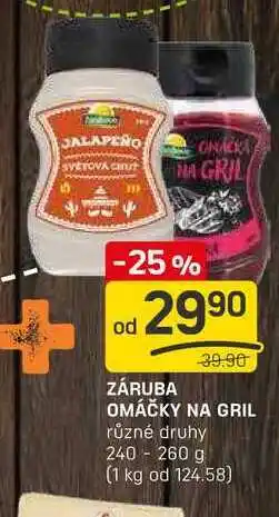 Flop ZÁRUBA OMÁČKY NA GRIL různé druhy 240-260 g nabídka