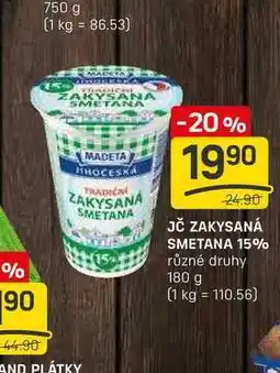 Flop JČ ZAKYSANÁ SMETANA 15% různé druhy 180 g nabídka