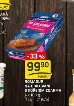 Flop ROMADUR NA GRILOVÁNÍ S KOŘENÍM ZDARMA 4 x 100 g nabídka