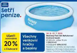 Tesco Bestway Fast Set Nafukovací kruhový bazén, Ø305 cm, výška 76 cm nabídka