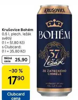 Tesco Krušovice Bohém, 0.5 l nabídka