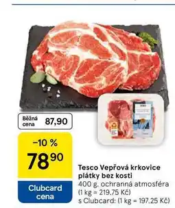 Tesco Tesco Vepřová krkovice plátky bez kosti, 400 g nabídka