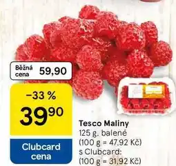 Tesco Tesco Maliny, 125 g nabídka