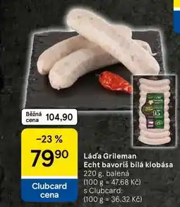 Tesco Láďa Grileman Echt bavoriš bílá klobása, 220 g nabídka