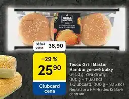 Tesco Tesco Grill Master Hamburgerové bulky, 6× 53 g nabídka
