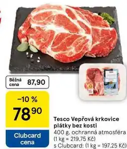 Tesco Tesco Vepřová krkovice plátky bez kosti, 400 g nabídka