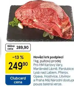 Tesco Hovězí krk podplecí, 1 kg nabídka
