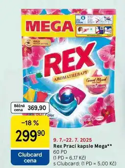 Tesco Rex Prací kapsle Mega, 60 PD nabídka