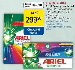 Tesco Ariel Prací prostředek, 26-40 PD, více druhů nabídka