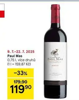 Tesco Paul Mas, 0.75 l, více druhů nabídka